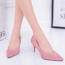 Load image into Gallery viewer, Faux Suede High Heels Woman Shoes Pointed Toe