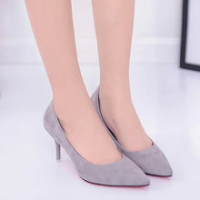 Load image into Gallery viewer, Faux Suede High Heels Woman Shoes Pointed Toe