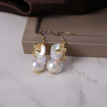 Load image into Gallery viewer, [YS] 2019 New 925 Silver Earring Natural Baroque Style Pearl Drop Earring