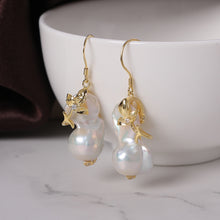 Load image into Gallery viewer, [YS] 2019 New 925 Silver Earring Natural Baroque Style Pearl Drop Earring