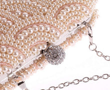 Load image into Gallery viewer, 100% Hand made Luxury Pearl Clutch bag