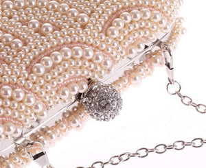 100% Hand made Luxury Pearl Clutch bag