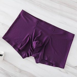 Seamless Men Boxers Luxury Silk Antibacterial Boxers Underwear Boxer