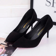 Load image into Gallery viewer, Faux Suede High Heels Woman Shoes Pointed Toe