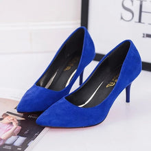 Load image into Gallery viewer, Faux Suede High Heels Woman Shoes Pointed Toe