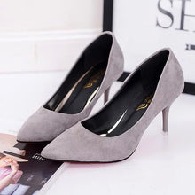 Load image into Gallery viewer, Faux Suede High Heels Woman Shoes Pointed Toe