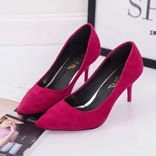 Load image into Gallery viewer, Faux Suede High Heels Woman Shoes Pointed Toe
