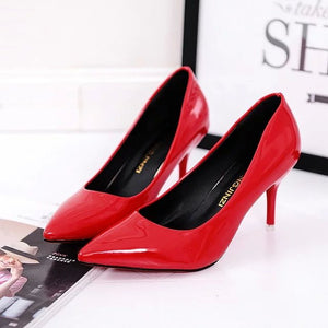 Faux Suede High Heels Woman Shoes Pointed Toe