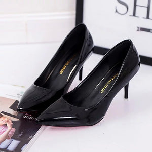 Faux Suede High Heels Woman Shoes Pointed Toe