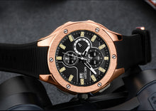 Load image into Gallery viewer, MEGIR Men Sport Watch Chronograph Silicone Strap Quartz Army Military Watches Clock .