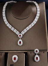 Load image into Gallery viewer, RAKOL Exclusive Dubai White Color Jewelry Luxury Cubic Zirconia Necklace Earring Bracelet