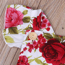 Load image into Gallery viewer, 2017 Floral Newborn Baby Girl Clothes Ruffles Sleeve Bodysuit +Headband 2pcs