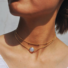 Load image into Gallery viewer, Circle Lariat Pendant Necklace