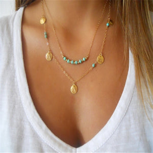 Circle Lariat Pendant Necklace