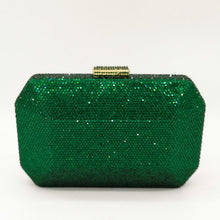 Load image into Gallery viewer, Sparkling Green Emerald Crystal Women Evening Bag