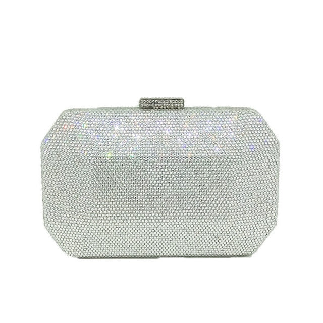 Sparkling Green Emerald Crystal Women Evening Bag