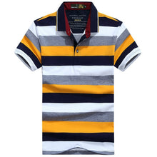 Load image into Gallery viewer, Striped Polo Shirt Men Summer Cotton Business Tops