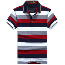 Load image into Gallery viewer, Striped Polo Shirt Men Summer Cotton Business Tops