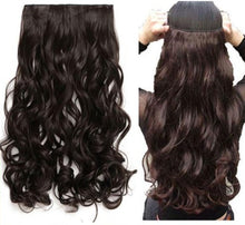 Load image into Gallery viewer, S-noilite 28&quot; One Piece Long Clip in Hair Extension half full head real natural remy Human  hair Wigs Extentions Curly Synthetic Hairpiece