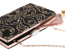 Load image into Gallery viewer, LUXY MOON Evening Clutch Women&#39;s Wallet New Diamond Embroidery Flower Clutch Purse mini