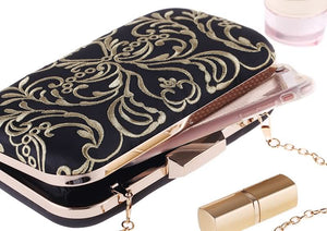 LUXY MOON Evening Clutch Women's Wallet New Diamond Embroidery Flower Clutch Purse mini