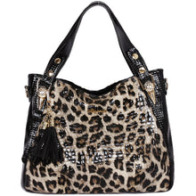 Load image into Gallery viewer, luxury handbags women bags designer Fashion Leopard women leather handbags tassel crossbody shoulder bag women messenger bags