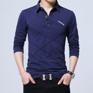 Men's Polo Shirt Long Sleeve Casual