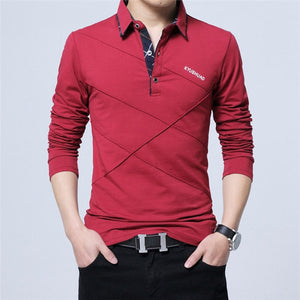 Men's Polo Shirt Long Sleeve Casual