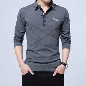 Men's Polo Shirt Long Sleeve Casual