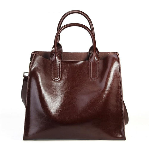 Burminsa Brand Real Leather Handbags Ladies Genuine Leather Tote