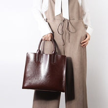 Load image into Gallery viewer, Burminsa Brand Real Leather Handbags Ladies Genuine Leather Tote