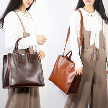 Load image into Gallery viewer, Burminsa Brand Real Leather Handbags Ladies Genuine Leather Tote