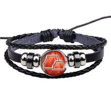 Load image into Gallery viewer, Uchiha Clan Rinnegan Sharingan Eye Bracelet Anime Naruto Braided Leather Bracelet