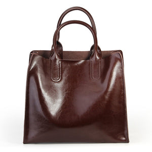 Burminsa Brand Real Leather Handbags Ladies Genuine Leather Tote
