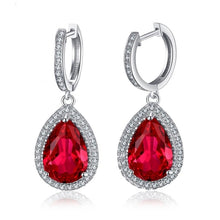 Load image into Gallery viewer, CiNily Authentic. Solid 925 Sterling Silver Created Red Ruby Fine Jewelry for Women Wedding Engagement