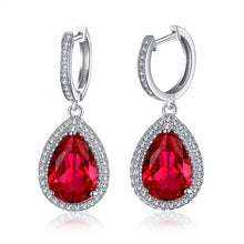 Load image into Gallery viewer, CiNily Authentic. Solid 925 Sterling Silver Created Red Ruby Fine Jewelry for Women Wedding Engagement