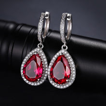 Load image into Gallery viewer, CiNily Authentic. Solid 925 Sterling Silver Created Red Ruby Fine Jewelry for Women Wedding Engagement