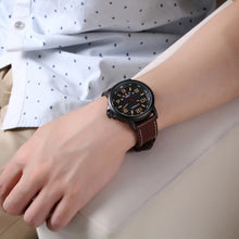 Load image into Gallery viewer, Luxury Brand Men Sport Quartz Watch Men Military Army Leather Casual Business Quartz-watch Wristwatch men Sports