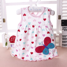 Load image into Gallery viewer, Sleeveless Big Bow Cute Multi color Summer New Girl Clothes Stripes