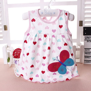 Sleeveless Big Bow Cute Multi color Summer New Girl Clothes Stripes