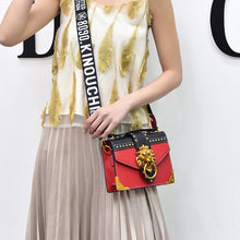 Load image into Gallery viewer, Fashion Pack Shoulder Bag Crossbody Package Metal Lion Head Mini Small Square Clutch Women Designer Wallet Handbags Bolsos Mujer