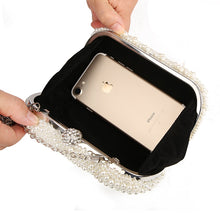 Load image into Gallery viewer, 100% Hand made Luxury Pearl Clutch bag