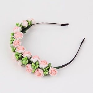 Floral Headband Flower Garland Wedding Prom Head Wrap Hair Accessories