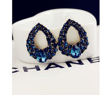 Load image into Gallery viewer, Women Fashion New  Earing Bijoux Blue Zircon Stud Earrings