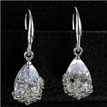 Load image into Gallery viewer, Cubic Zirconia CZ Pendant Necklace Drop Earrings Jewelry Set for women