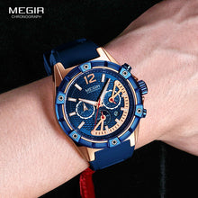 Load image into Gallery viewer, MEGIR Men&#39;s Sports Chronograph Quartz Wrist Watches.