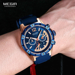 MEGIR Men's Sports Chronograph Quartz Wrist Watches.