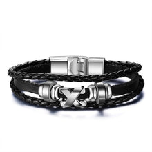 Load image into Gallery viewer, Lucky Vintage Men&#39;s Leather Bracelet Playing Cards Raja Vegas Charm Multilayer Braided Women