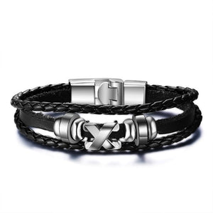 Lucky Vintage Men's Leather Bracelet Playing Cards Raja Vegas Charm Multilayer Braided Women