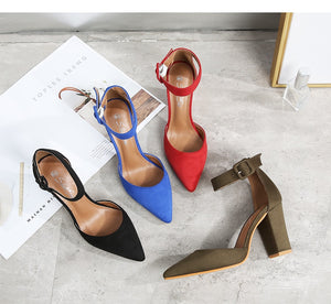 Pumps Women Shoes Sandal High Quality Flock Slip-On